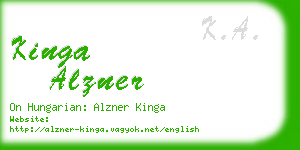 kinga alzner business card